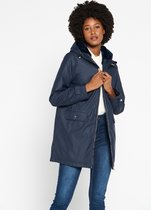 LOLALIZA Parka met coated effect - Marine Blauw - Maat 40