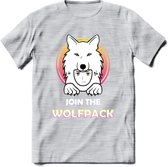 Saitama T-Shirt | Wolfpack Crypto ethereum Heren / Dames | bitcoin munt cadeau - Licht Grijs - Gemaleerd - XL