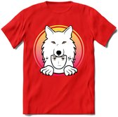 Saitama T-Shirt | Wolfpack Crypto ethereum Heren / Dames | bitcoin munt cadeau - Rood - L