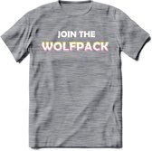 Saitama T-Shirt | Join the wolfpack Crypto ethereum Heren / Dames | bitcoin munt cadeau - Donker Grijs - Gemaleerd - L