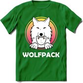 Saitama T-Shirt | Wolfpack Crypto ethereum Heren / Dames | bitcoin munt cadeau - Donker Groen - L