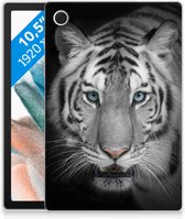 Tablet Backcover Geschikt voor Samsung Galaxy Tab A8 2021 Tablethoesje met foto Tijger met transparant zijkanten
