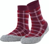 FALKE Cosyshoe Checked Dames Pantoffels - Red - Maat 39-40