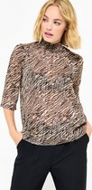 LOLALIZA Blouse met zebraprint - Beige - Maat 42