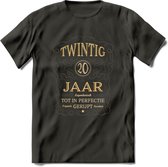 20 Jaar Legendarisch Gerijpt T-Shirt | Grijs - Ivoor | Grappig Verjaardag Cadeau | Dames - Heren | - Donker Grijs - 3XL