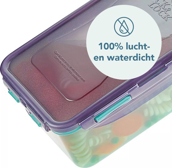 Contenants pour aliments frais Lock & Lock ECO | Boîte à lunch | Boîtes à collations - Set de 5 pièces - Rectangulaires