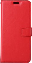 Coque pour iPhone X / XS - Bookcase - Emplacement pour 3 cartes - Similicuir - SAFRANT1 - Rouge