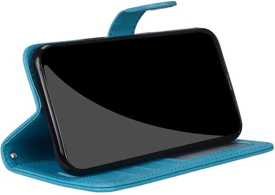 Coque pour Samsung Galaxy A32 4G - Bookcase - Espace pour 3 cartes - Similicuir - avec 3x Protecteur d'écran trempé - SAFRANT1 - Turquoise