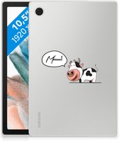 Cover Geschikt voor Samsung Galaxy Tab A8 2021 TPU Case Cow Gepersonaliseerd Cadeau met transparant zijkanten
