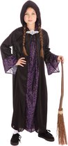 Halloween - Tovenaar cape kinderen / Halloween verkleedkleding voor kids - zwart/paars 140