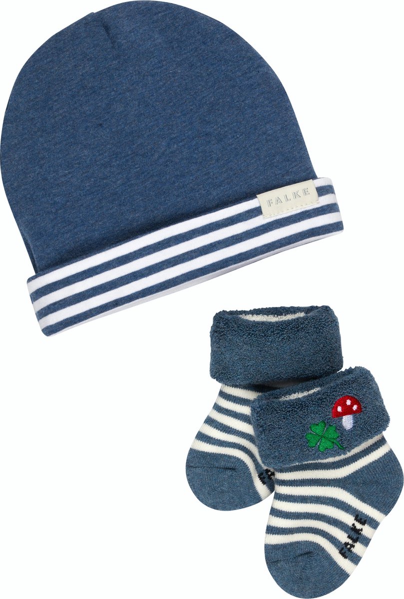 FALKE Lucky Giftset gedessineerd katoen multipack sokken baby blauw - maat 74-80