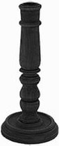 Kandelaars en kaarsenhouders  - zwart geblakerde kleur   - houten kandelaar - sunburn  -  H25cm