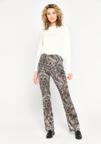 LOLALIZA Flared broek met paisley - Zwart - Maat L