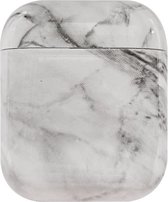 Mobigear Marble Hard Kunststof Hoesje Geschikt voor Apple AirPods 1 - Wit