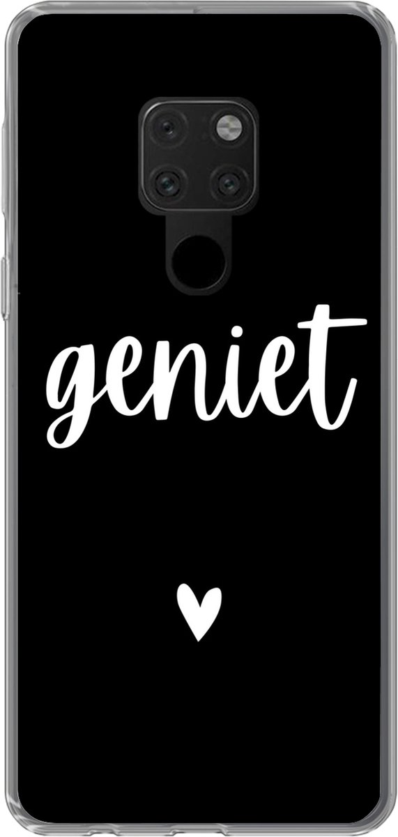 Telefoonhoesje Geschikt voor Huawei P40 Lite hoesje - Quotes - Spreuken - Geniet - Siliconen Telefoonhoesje Telefoonhoesje