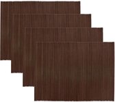 House Doctor placemat bruin set van 4 - Tafellinnen - Bamboe - 45 centimeter x 33 centimeter