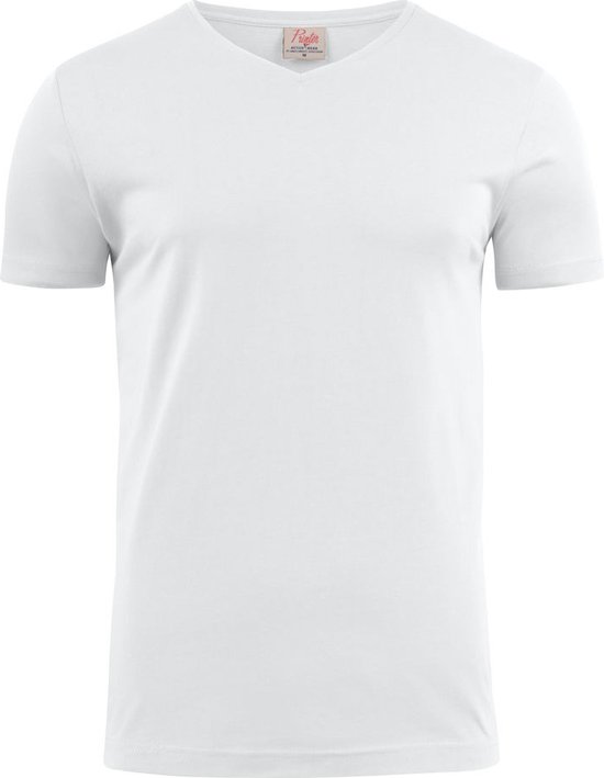 T-shirt Printer Col V Heavy Homme 2264024 Wit - Taille S