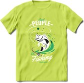 Cool People Do Fishing - Vissen T-Shirt | Groen | Grappig Verjaardag Vis Hobby Cadeau Shirt | Dames - Heren - Unisex | Tshirt Hengelsport Kleding Kado - Groen - 3XL