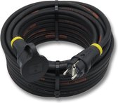 Verlengsnoer - 05 meter - 3G1.5 - Neopreen - IP44 - Randaarde - Gele polyamide stekkers