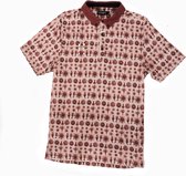 The Driftwood Tales - Poloshirt - Rood - moleculen print - Medium