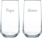 Gegraveerde Drinkglas 47cl Mama & Papa