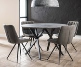 Ronde tafel Edison Betonlook 120 cm (Inclusief montage)