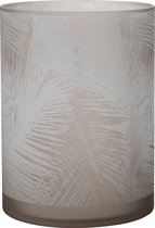 Windlicht | glas | grijs | 18x18x (h)24 cm