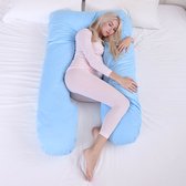 Zwangerschapskussen - Zijslaapkussen - Body Pillow - Zwangerschap Cadeau - Lichaamskussen - 145cm - Blauw