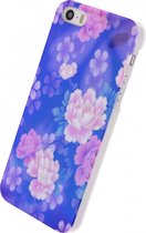 Apple iPhone 5/5s/SE Hoesje - Xccess - Oil Serie - Hard Kunststof Backcover - Purple Flower - Hoesje Geschikt Voor Apple iPhone 5/5s/SE