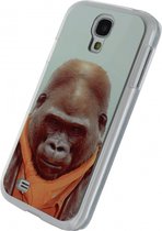 Samsung Galaxy S4 Hoesje - Xccess - Metal Plate Serie - Aluminium Backcover - Funny Gorilla - Hoesje Geschikt Voor Samsung Galaxy S4