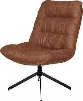 Draaifauteuil Bone zonder arm cowboy cognac