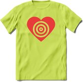 Valentijn Hart T-Shirt | Grappig Valentijnsdag Cadeautje voor Hem en Haar | Dames - Heren - Unisex | Kleding Cadeau | - Groen - L