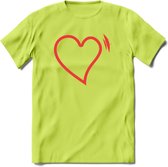 Valentijn Hart T-Shirt | Grappig Valentijnsdag Cadeautje voor Hem en Haar | Dames - Heren - Unisex | Kleding Cadeau | - Groen - XXL