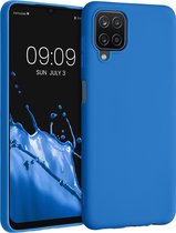 kwmobile telefoonhoesje geschikt voor Samsung Galaxy A12 - Hoesje voor smartphone - Back cover in rifblauw