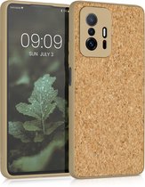 kwmobile hoes geschikt voor Xiaomi 11T / 11T Pro - Telefoonhoesje van kurk en TPU in lichtbruin