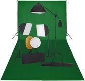 Everest Fotostudioset met softboxlampen, achtergrond en reflector