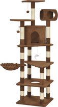 Everest Kattenkrabpaal met sisal krabpalen 165 cm bruin