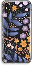 Case Company® - iPhone XS Max hoesje - Flowers with blue leaves - Soft Case / Cover - Bescherming aan alle Kanten - Zijkanten Transparant - Bescherming Over de Schermrand - Back Cover