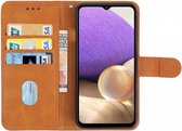 Samsung Galaxy A33 Hoesje Portemonnee Wallet Book Case Bruin