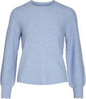 Object Trui Objnovia L/s Knit Pullover 119 23037960 Serenity/melange Dames Maat - S