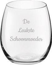 Gegraveerde Drinkglas 39cl De Leukste Schoonmoeder
