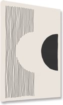 Akoestische panelen - Geluidsisolatie - Akoestische wandpanelen - Akoestisch schilderij AcousticBudget® - paneel met grafisch element - design 19 - 50x70 - Wanddecoratie - woonkame