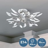 Jago Plafondlamp – Slaapkamerlamp – Kroonluchter - Design – Energieklasse A++ - ca. 45 x 15,5 cm - geschikt voor drie E14-gloeilampen - lichtgewicht