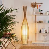 Sarada Vloerlamp Bruin XXL 160 cm, 1-lamps, Boho-Stijl, Bamboe Lamp
