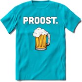 Proost T-Shirt | Bier Kleding | Feest | Drank | Grappig Verjaardag Cadeau | - Blauw - 3XL