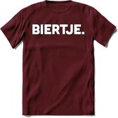 Biertje. T-Shirt | Bier Kleding | Feest | Drank | Grappig Verjaardag Cadeau | - Burgundy - L