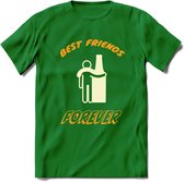 Best Friends Forever T-Shirt | Bier Kleding | Feest | Drank | Grappig Verjaardag Cadeau | - Donker Groen - M