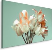 Schilderij - Boeket van bloeiende tulpen, premium print
