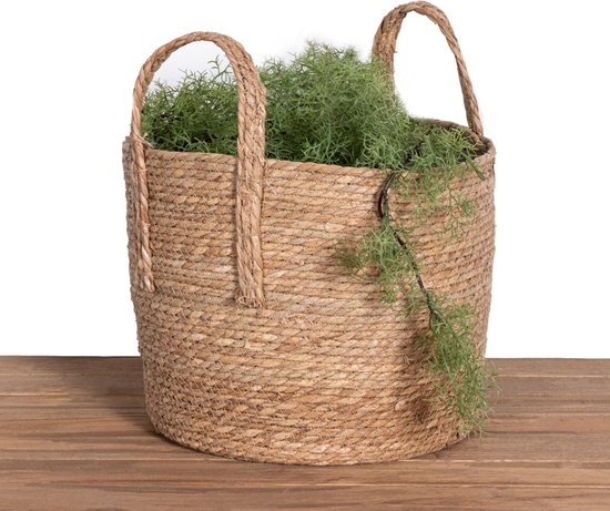 HYLYING 3 Pack Zeegras Mand Planters met Plastic Voering