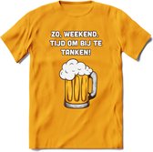 Zo Weekend, Tijd Om Bij Te Tanken T-Shirt | Bier Kleding | Feest | Drank | Grappig Verjaardag Cadeau | - Geel - XXL